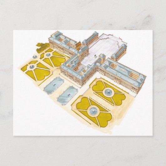 Paleis van Versailles. Frankrijk Briefkaart (Voorkant)