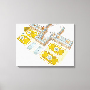 Paleis van Versailles. Frankrijk Canvas Afdruk