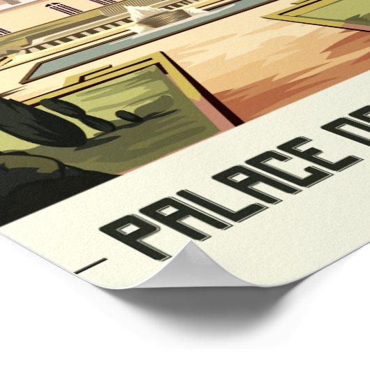 Paleis van Versailles Parijs Frankrijk Travel Plac Poster (Hoek)