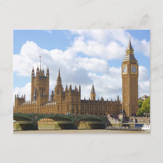 Paleis van Westminster Briefkaart (Voorkant)