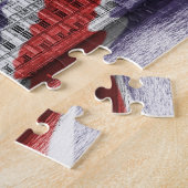 Paleis van Westminster met vlag van de Unie Legpuzzel (Zijkant)