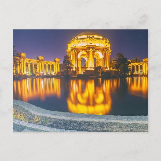 Paleis voor Schone Kunst 's Nachts Briefkaart (Voorkant)