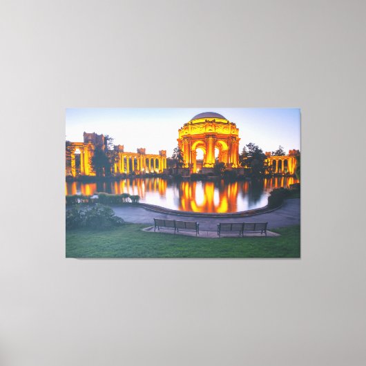 Paleis voor Schone Kunsten in de schemering Canvas Afdruk (Voorkant)