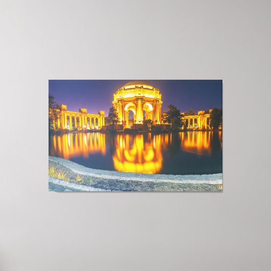 Paleis voor Schone Kunsten Nighttime Canvas Afdruk (Voorkant)