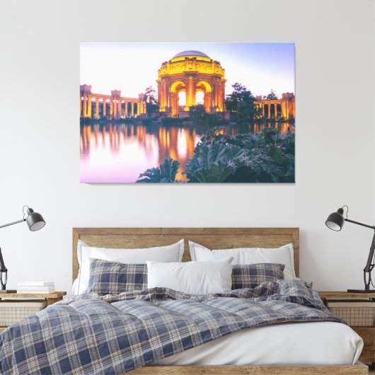 Paleis voor Schone Kunsten van San Francisco Canvas Afdruk (Insitu (Slaapkamer))