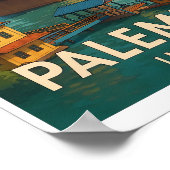 Palembang Indonesië Oude Reisposter Poster (Hoek)