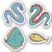 Palen en vissen sticker (Voorkant)