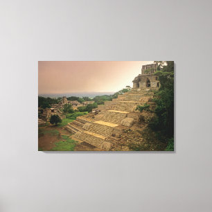 Palenque, Chiapas, Mexico, Maya Canvas Afdruk