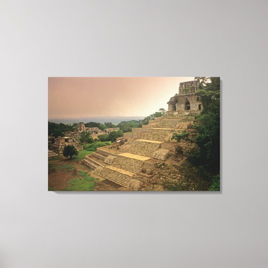 Palenque, Chiapas, Mexico, Maya Canvas Afdruk (Voorkant)