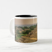 Palenque, Chiapas, Mexico, Maya Tweekleurige Koffiemok (Voorkant links)