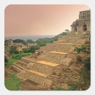 Palenque, Chiapas, Mexico, Maya Vierkante Sticker