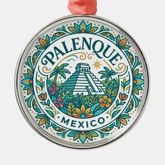Palenque Mexico Metalen Ornament (Voorkant)