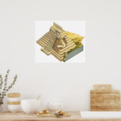 Palenque Mexico. Tempel van de Inscripties Poster (Keuken)