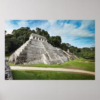 Palenque ruins - Temple of Inscriptions Poster