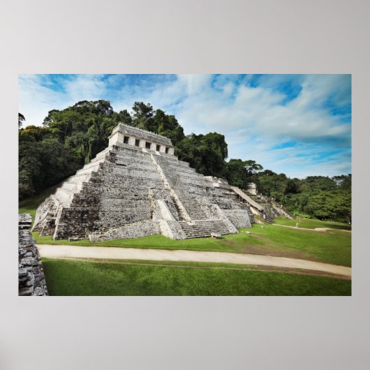 Palenque ruins - Temple of Inscriptions Poster (Voorkant)