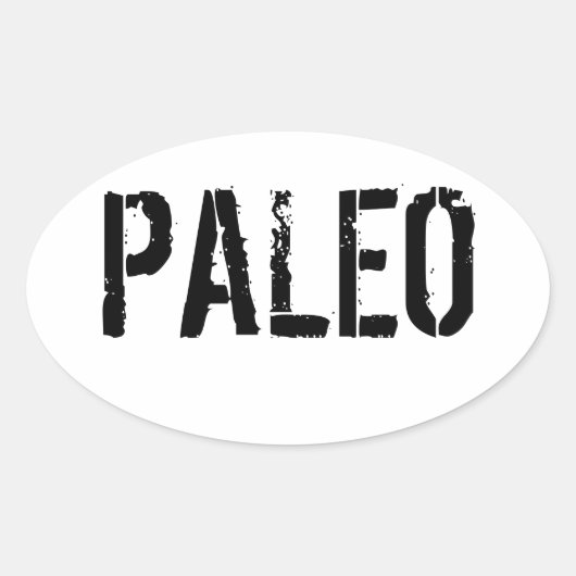 Paleo Bumpersticker Ovale Sticker (Voorkant)