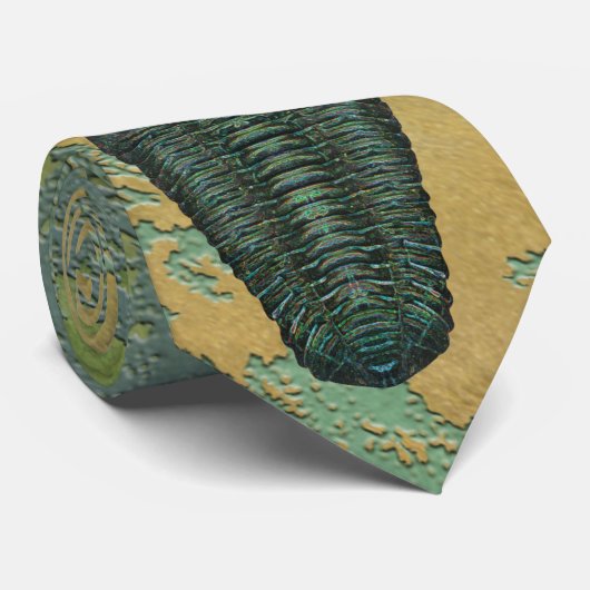 "Paleo-chic"-Calymene Niagarensis-trilobiet Stropdas (Opgerold)