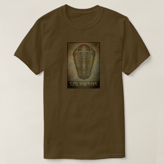 Paleo-chic Calymene Sepia trilobiet T-shirt (Design voorkant)