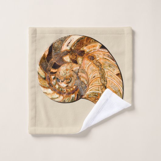 "Paleo-chic" Cleoniceras Cleon Ammoniet Fossiel Bad Handdoek (Wasdoekje)