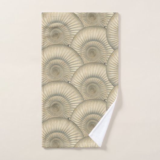 "Paleo-chic" Perisphinctes Ammonitor Bath Towel Se Bad Handdoek (Handdoek)