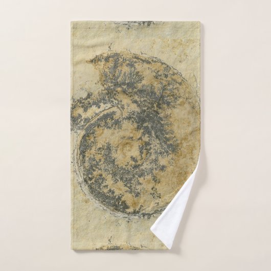 "Paleo-chique" Duitse Ammoniet met Dendrites Bad Handdoek (Handdoek)