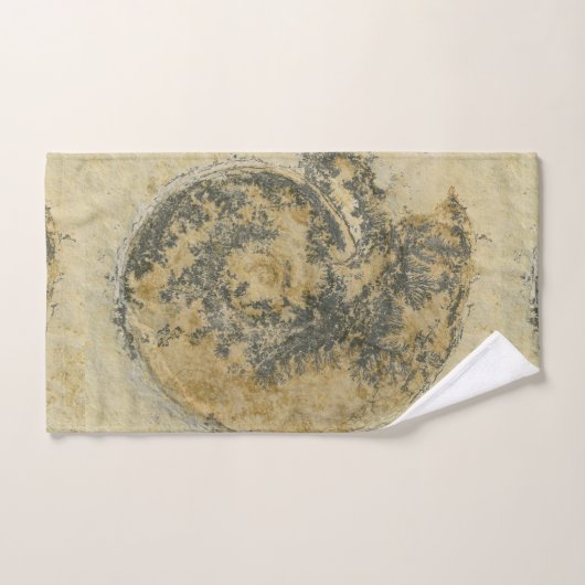 "Paleo-chique" Duitse Ammoniet met Dendrites Bad Handdoek (Handdoek)