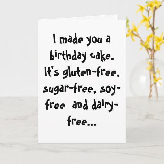 Paleo Funny Verjaardag Kaart (Gele Bloem)