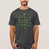 Paleo Hebreeuws Alef Bet Alphabet Typografie T-shirt (Voorkant)