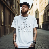 Paleo Hebreeuws alfabet typografie Hand getrokken T-shirt