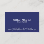 Paleo Hebreeuwse Vrede op je oude bruine olie Visitekaartje (Achterkant)