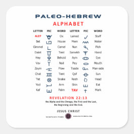 Paleo Hebrew Vierkante Sticker