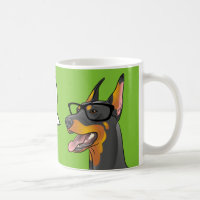PALEO! Pop Art Geek Dog Hipster Doberman mok