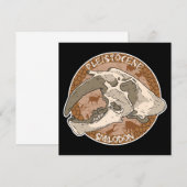 Paleoart Smilodon Skull Kaart (Voorkant / Achterkant)