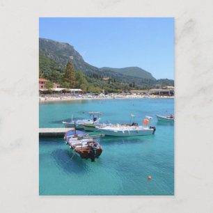 Paleokastritsa Beach, Corfu Briefkaart