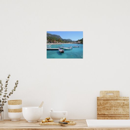 Paleokastritsa Beach, Corfu Poster (Keuken)