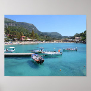 Paleokastritsa Beach, Corfu Poster