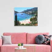 Paleokastritsa, Korfoe, Griekenland Canvas Afdruk (Insitu (Woonkamer))