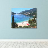 Paleokastritsa, Korfoe, Griekenland Canvas Afdruk (Insitu (Houten vloer))