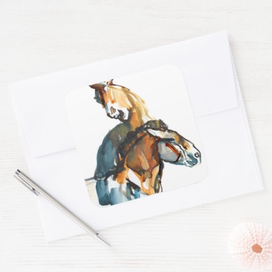 Paleolithisch Vierkante Sticker (Envelop)