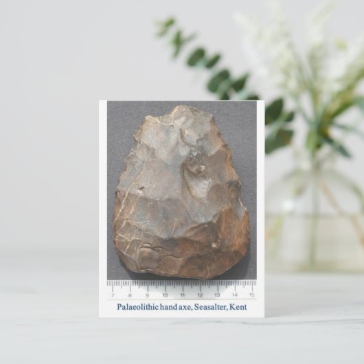 Paleolithische handbijl briefkaart (Staand voorkant)