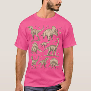 Paleontologie Dinosaurus Nerdy Wetenschapsleraar V T-shirt