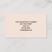 Paleontology Bones Whale Skeleton Visitekaartje (Achterkant)