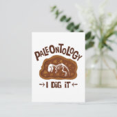 Paleontology I Dig Paleontoloog Dinosaur Bone Briefkaart (Staand voorkant)
