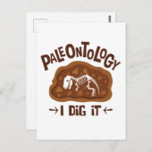 Paleontology I Dig Paleontoloog Dinosaur Bone Briefkaart (Voorkant / Achterkant)