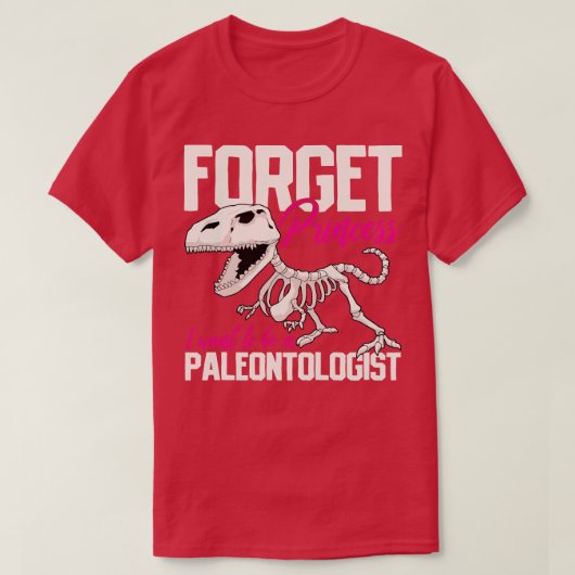 Paleontoloog dinosaurus skelet t-shirt (Design voorkant)