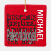 Paleontoloog Extraordinaire CUSTOM Keramisch Ornament (Achterkant)