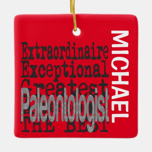 Paleontoloog Extraordinaire CUSTOM Keramisch Ornament (Voorkant)