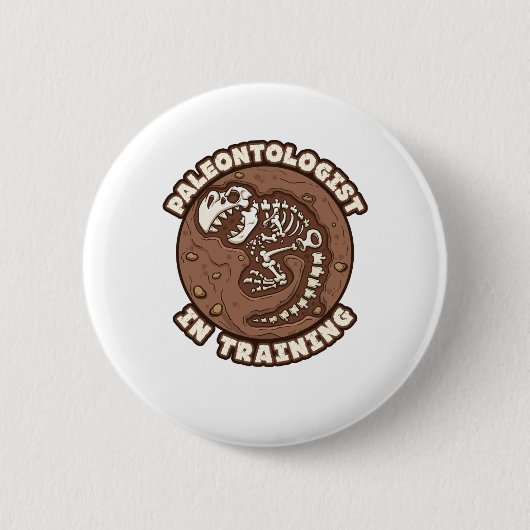 Paleontoloog in training Paleontology Student Ronde Button 5,7 Cm (Voorkant)