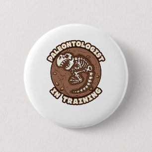 Paleontoloog in training Paleontology Student Ronde Button 5,7 Cm