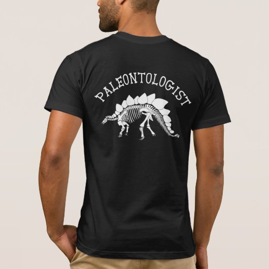 Paleontoloog (Stegosaurus) T-shirt (Achterkant)